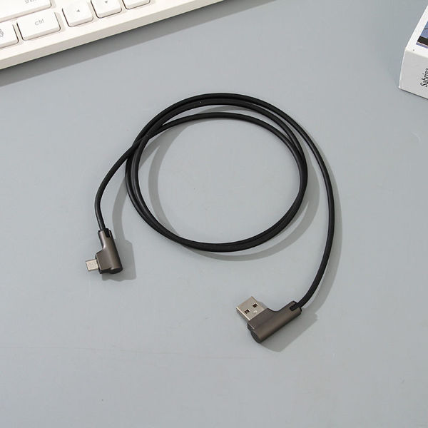 Imagen de CABLE MICRO-USB ANGULAR (NEGRO)