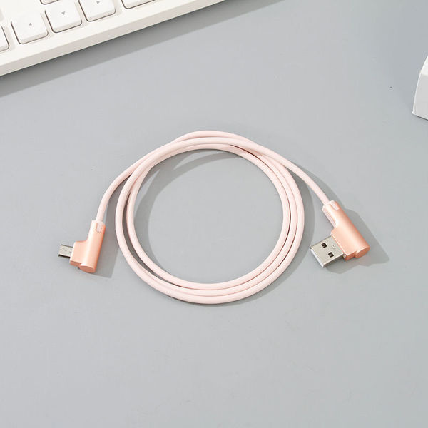 Imagen de CABLE MICRO-USB ANGULAR (ROSA)