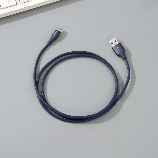 Imagen de CABLE MICRO-USB DE COLOR LISO (AZUL OSCURO)