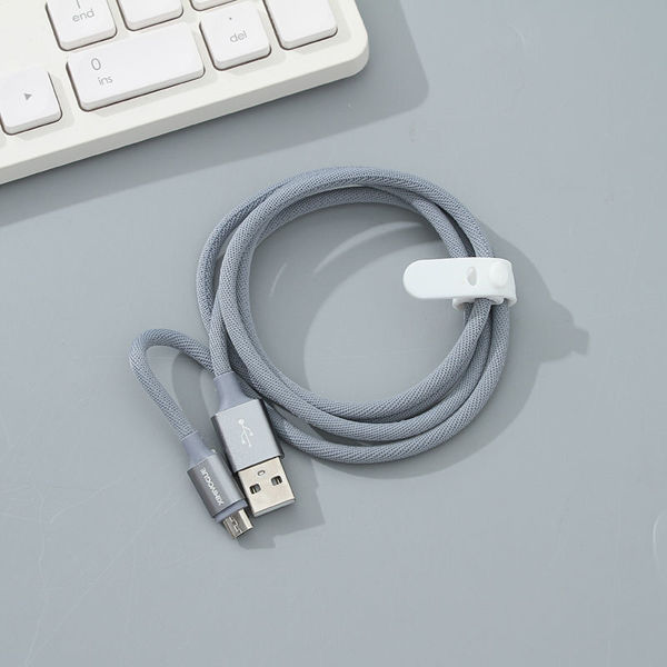 Imagen de CABLE MICRO-USB TRENZADO DE 1 METRO (GRIS)