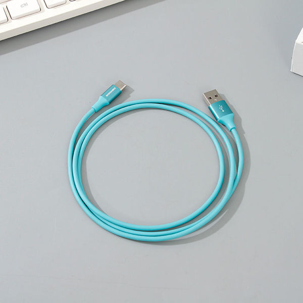 Picture of CABLE USB TIPO C DE COLOR LISO (AZUL FLUOR.)