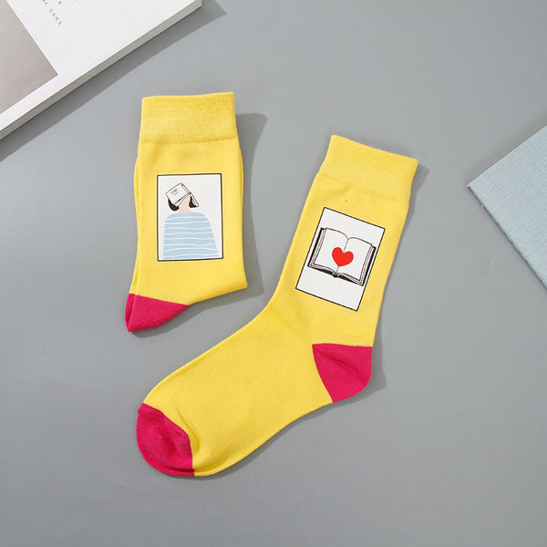 Imagen de CALCETINES MUJER COLECCIÓN CREW (AMARILLO)(1 PAR)