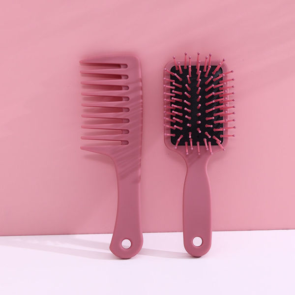 Picture of CORAL PINK HAIR BRUSH SET (2 COUNT)
