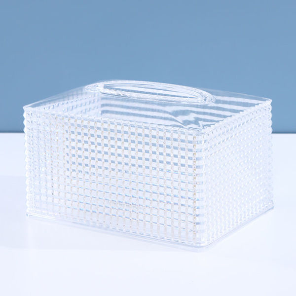 Imagen de CAJA DE PAÑUELOS CUADRADA (TRANSPARENTE)