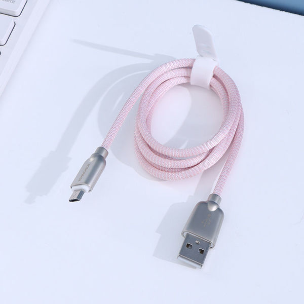 Imagen de CABLE DE DATOS MICRO TRENZADO DE 1 M, ROSA