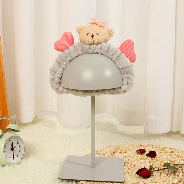 Imagen de BANDA PARA SECAR EL CABELLO CON OSO (GRIS)