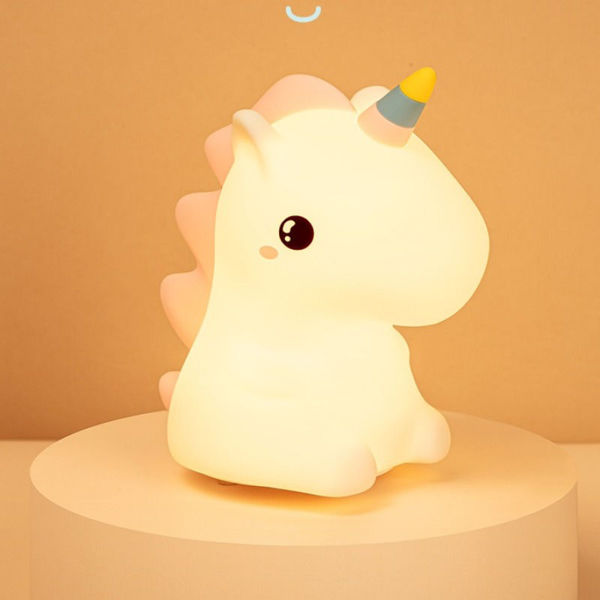 Imagen de LUZ DE NOCHE DE SILICONA UNICORN PAT (BLANCO)