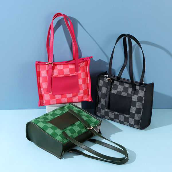 Imagen de BOLSA DE TELA CUADROS RETRO