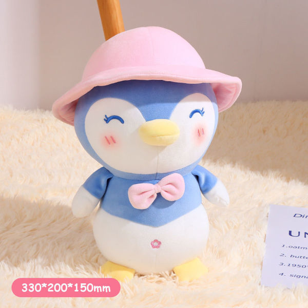 Imagen de PINGÜINO DE PELUCHE CON SOMBRERO ROSA