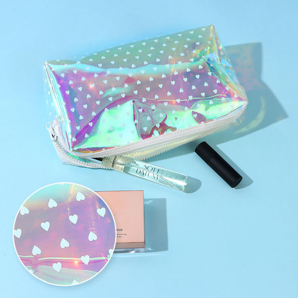 Imagen de BOLSA DE COSMÉTICOS CUADRADA DE CORAZÓN AMOROSO