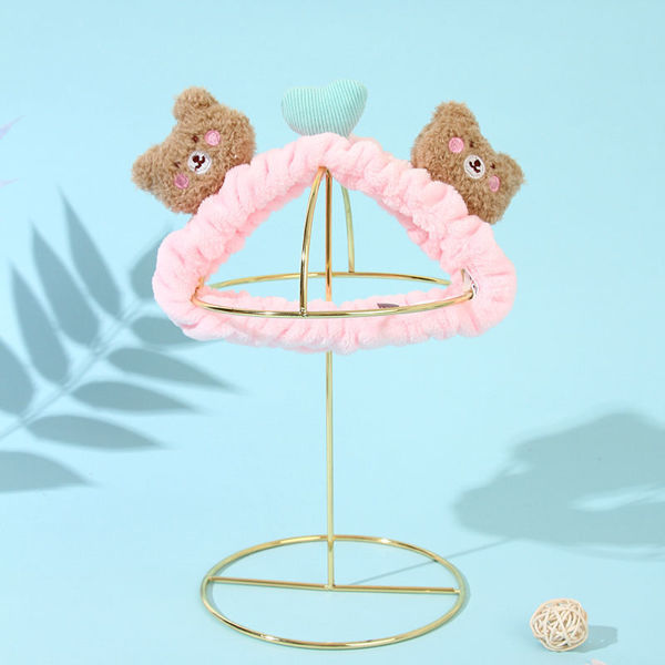 Imagen de BANDA PARA SECAR EL CABELLO OSO DE CORAZÓN(ROSA)