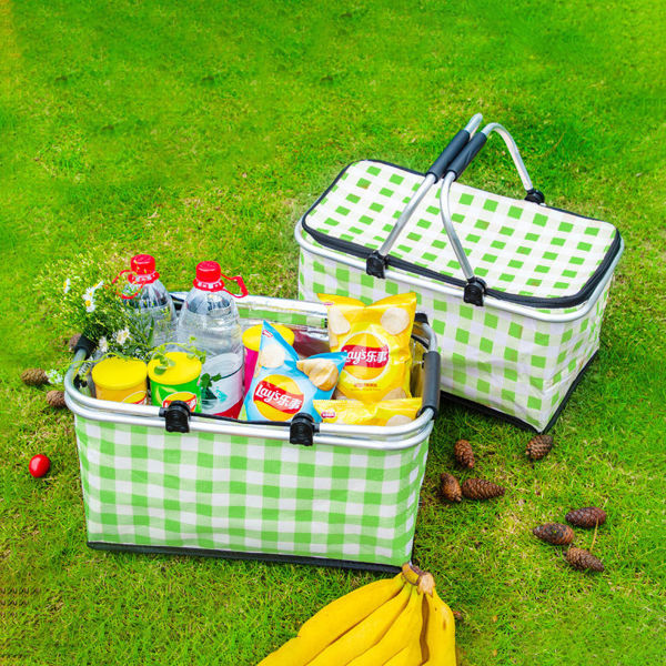 Imagen de CESTA DE PICNIC PLEGABLE TÉRMICA 30L (VERDE)