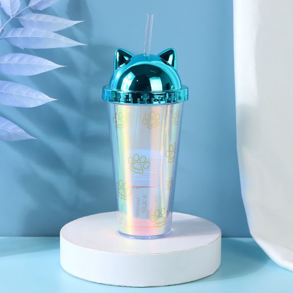 Imagen de VASO PLÁSTICO GALVANOPLASTIA FANCY KITTEN (AZUL)